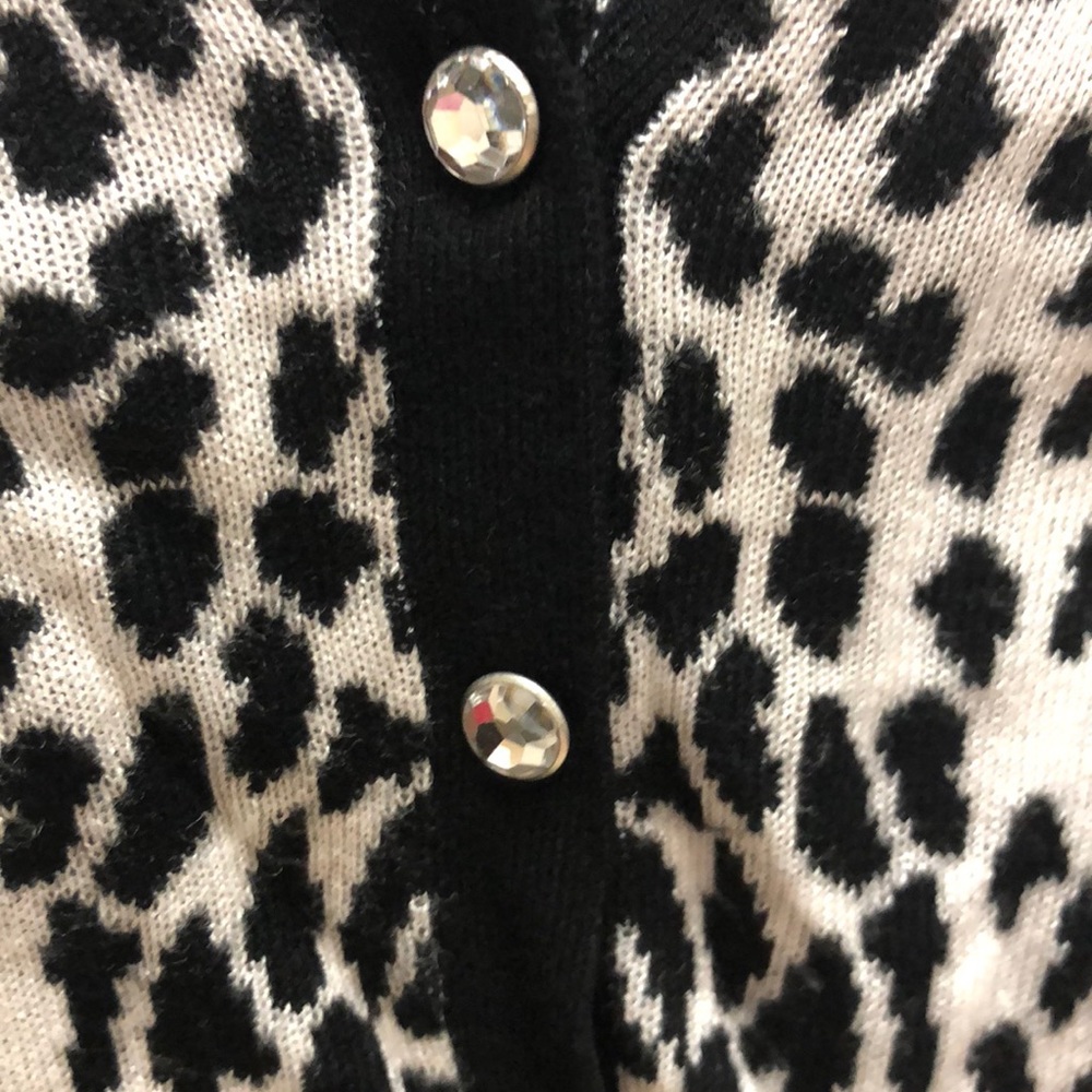 Leopard Print Sweater Button Up - image 3